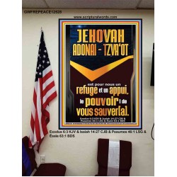 JEHOVAH ADONAI  TZVA'OT Bible de puissance unique Poster (GWFREPEACE12528) "12X14"