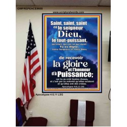 Saint, saint, saint est le Seigneur Dieu, le Tout-Puissant, œuvre d'art affichée (GWFREPEACE9658) 