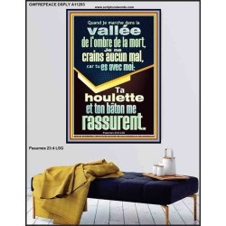 Quand je marche dans la vallée de l'ombre de la mort, Affiche de versets bibliques en ligne (GWFREPEACE11293) "12X14"