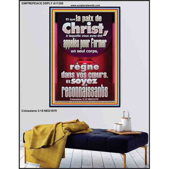 soyez reconnaissants Bible de puissance unique Poster (GWFREPEACE11355) 