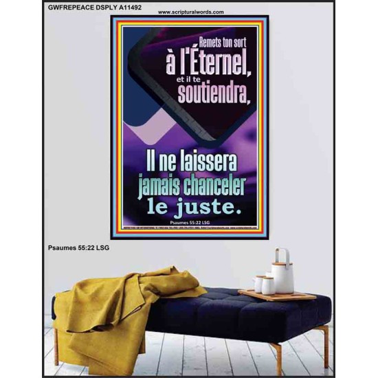 Remets ton sort à l'Éternel, et il te soutiendra, Citations chrétiennes Poster (GWFREPEACE11492) 