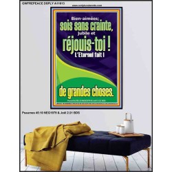 réjouis-toi?! L'Eternel fait |de grandes choses. Affiche d'art mural inspirant ultime (GWFREPEACE11613) 