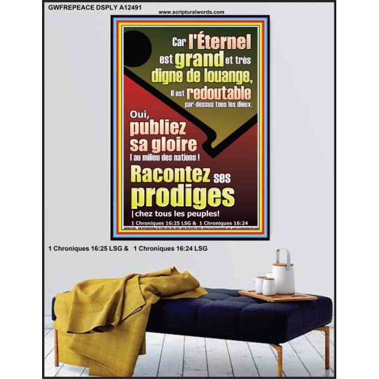 Racontez ses prodiges |chez tous les peuples! Art mural verset biblique (GWFREPEACE12491) 