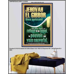 JEHOVAH EL GIBBOR Dieu puissant Affiche d'église (GWFREPEACE12532) "12X14"