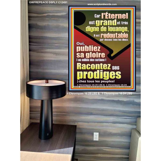 Racontez ses prodiges |chez tous les peuples! Art mural verset biblique (GWFREPEACE12491) 