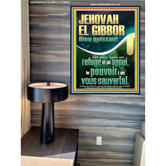 JEHOVAH EL GIBBOR Dieu puissant Affiche d'église (GWFREPEACE12532) 