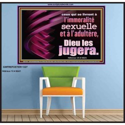 ceux qui se livrent à l'immoralité sexuelle et à l'adultère, Dieu les jugera. Pouvoir éternel Poster (GWFREPOSTER11327) 