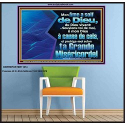 Mon âme a soif de Dieu, du Dieu vivant:..Souviens-toi de moi, ô mon Dieu, Affiche d'art mural inspirant ultime (GWFREPOSTER11674) 