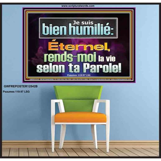 rends-moi la vie selon ta Parole! Affiche Décor des Écritures (GWFREPOSTER12542B) 