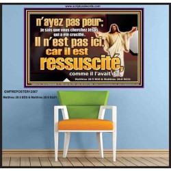 Il n'est pas ici, car il est ressuscité, comme il l'avait dit.  Oeuvre d'art de décoration (GWFREPOSTER12567) "38X26"