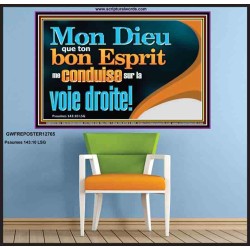 Mon Dieu que ton bon Esprit me conduise sur la voie droite! Affiche d'art mural inspirant ultime (GWFREPOSTER12765) 