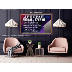 JEHOVAH ADONAI  TZVA'OT....Mon bienfaiteur et mon libérateur. Affiche d'art mural inspirant ultime (GWFREPOSTER12774) "38X26"