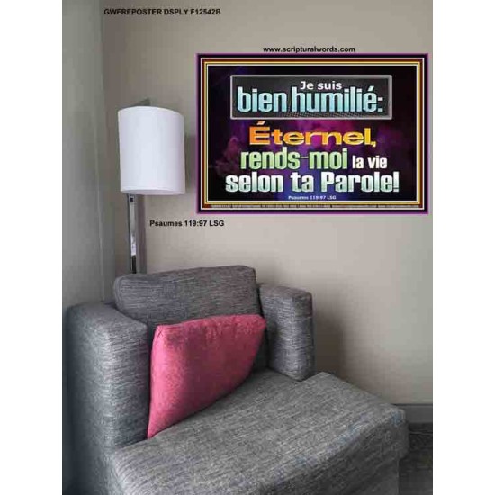 rends-moi la vie selon ta Parole! Affiche Décor des Écritures (GWFREPOSTER12542B) 