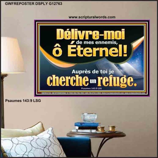 Délivre-moi de mes ennemis, ô Éternel! Affiche murale pour chambre d'enfant (GWFREPOSTER12763) 