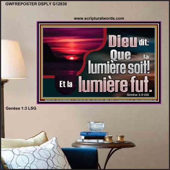 Dieu dit: Que la lumière soit! Et la lumière fut. Peintures chrétiennes Poster (GWFREPOSTER12830) 