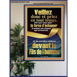 Veillez et priez en tout temps, afin que vous ayez la force d'échapper Chambre d'enfants (GWFREPOSTER11387) 