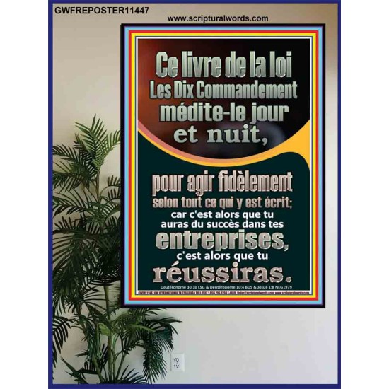 Ce livre de la loi, Les Dix Commandement médite-le jour et nuit, Affiche d'église (GWFREPOSTER11447) 