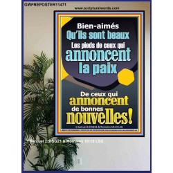 Qu'ils sont beaux Les pieds de ceux qui annoncent de bonnes nouvelles! Affiche Décor des Écritures (GWFREPOSTER11471) 