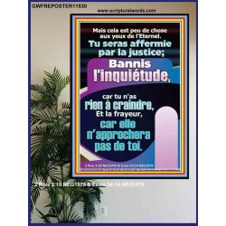 Tu seras affermie par la justice; Art personnalisé et décoration murale (GWFREPOSTER11530) 