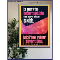 esprit doux et paisible, est d'une valeur devant Dieu. Bible de puissance unique Poster (GWFREPOSTER11624) 