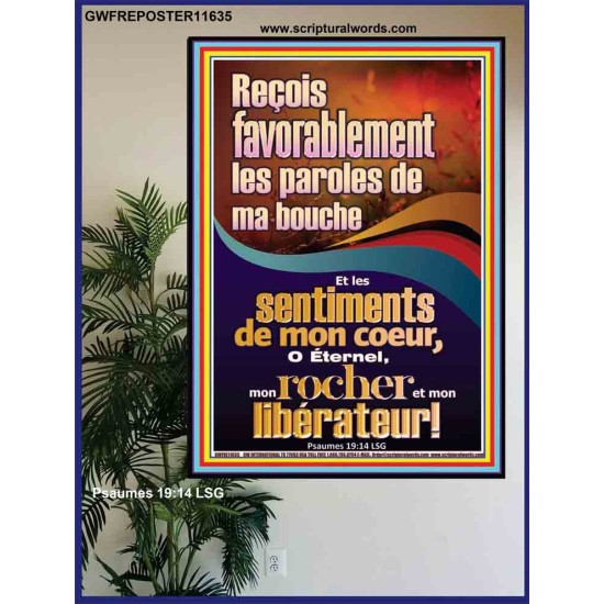 Reçois favorablement les paroles de ma bouche Chrétien vivant juste Poster (GWFREPOSTER11635) 