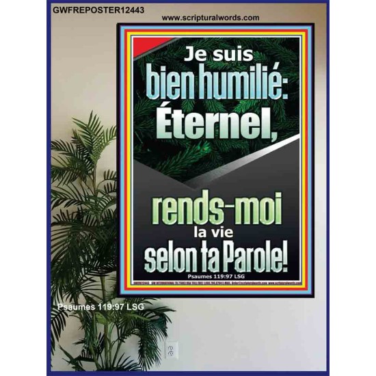 Éternel, rends-moi la vie selon ta Parole! Pouvoir ultime Poster (GWFREPOSTER12443) 