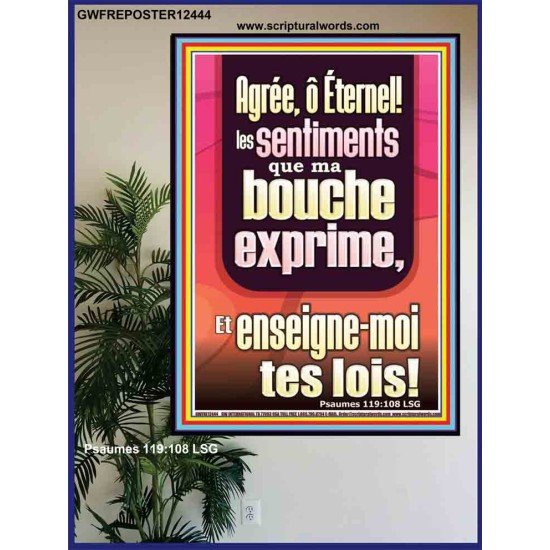 Agrée, ô Éternel! enseigne-moi tes lois. Chrétien vivant juste Poster (GWFREPOSTER12444) 