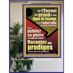 Racontez ses prodiges |chez tous les peuples! Art mural verset biblique (GWFREPOSTER12491) 