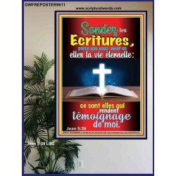 Sondez les Écritures,  Affiche d'art mural inspirant ultime (GWFREPOSTER9611) "24X36"