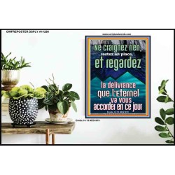 restez en place, et regardez la délivrance que l'Eternel va vous accorder en ce jour Image biblique unique (GWFREPOSTER11298) "24X36"