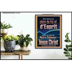 sois plein de foi et d'Esprit Saint au nom de Notre Seigneur Jésus Christ Image biblique unique (GWFREPOSTER11372) 