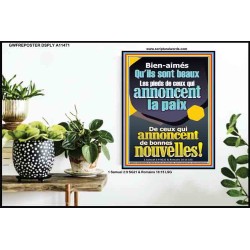 Qu'ils sont beaux Les pieds de ceux qui annoncent de bonnes nouvelles! Affiche Décor des Écritures (GWFREPOSTER11471) 