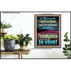 Éternel!..Tes instructions sont éternellement justes, donne-moi l'intelligence pour que je vive! Affiche d'art mural inspirant ultime (GWFREPOSTER12449) "24X36"