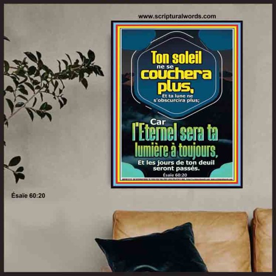 Ton soleil ne se couchera plus, Et ta lune ne s'obscurcira plus; Affiche d'art mural de cuisine (GWFREPOSTER11213) 