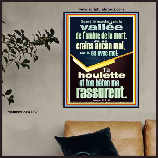 Quand je marche dans la vallée de l'ombre de la mort, Affiche de versets bibliques en ligne (GWFREPOSTER11293) 