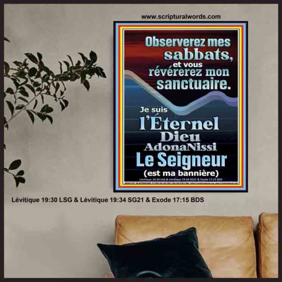 Observerez mes sabbats, et vous révérerez mon sanctuaire.  Tableau d'art mural inspirant ultime (GWFREPOSTER11297) 