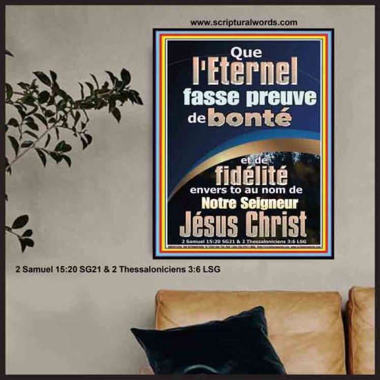 Que l'Eternel fasse preuve de bonté et de fidélité Chambre d'enfants (GWFREPOSTER11360) 