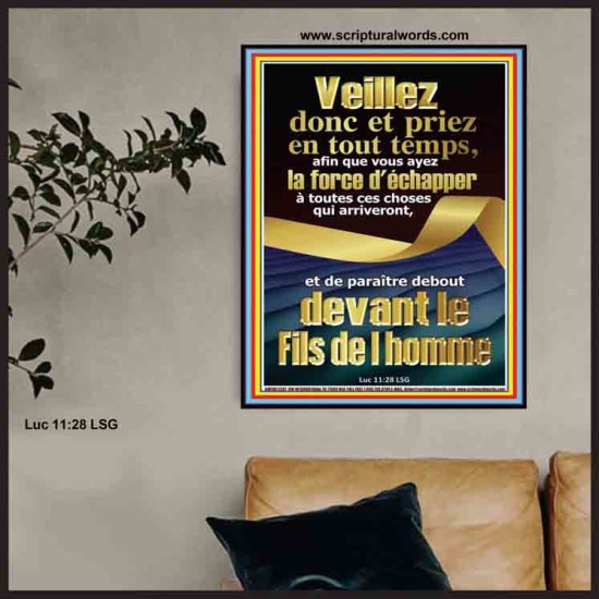 Veillez et priez en tout temps, afin que vous ayez la force d'échapper Chambre d'enfants (GWFREPOSTER11387) 