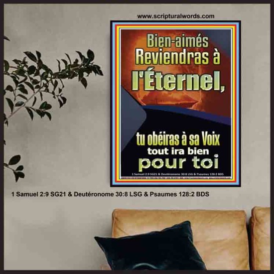 Retournez au Seigneur et obéissez à sa voix Affiche de versets bibliques pour la maison en ligne (GWFREPOSTER11451) 