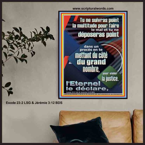 Tu ne suivras point la multitude pour faire le mal; Verset biblique Poster (GWFREPOSTER11479) 