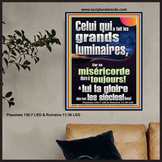 Celui qui a fait les grands luminaires, Écritures bibliques sur l'amour Poster (GWFREPOSTER12501) 