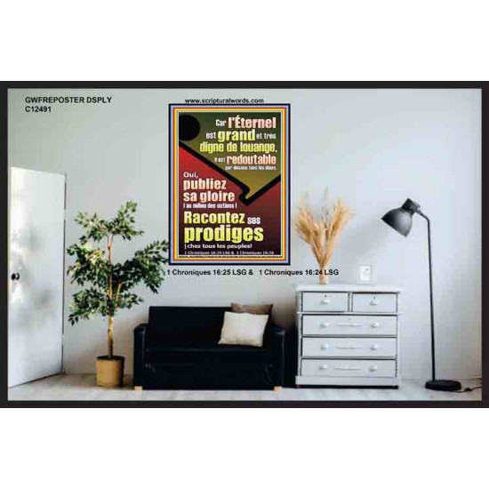 Racontez ses prodiges |chez tous les peuples! Art mural verset biblique (GWFREPOSTER12491) 