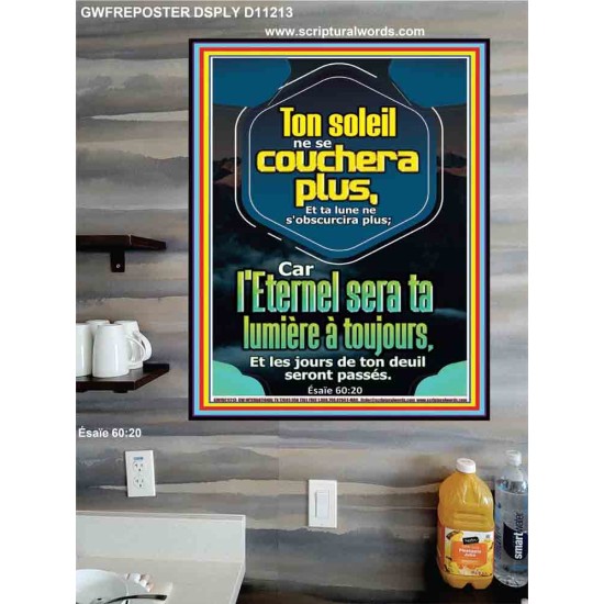 Ton soleil ne se couchera plus, Et ta lune ne s'obscurcira plus; Affiche d'art mural de cuisine (GWFREPOSTER11213) 