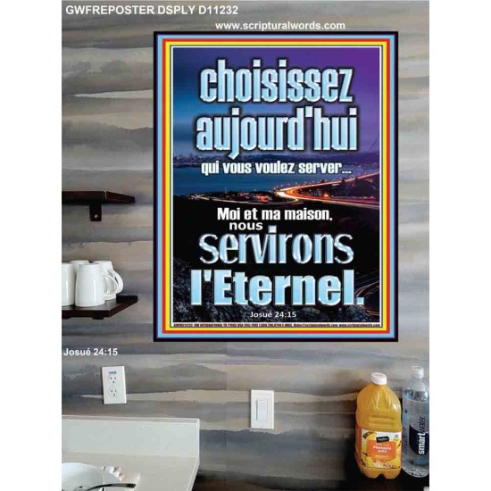 choisissez aujourd'hui qui vous voulez server Affiche Décor biblique (GWFREPOSTER11232) 