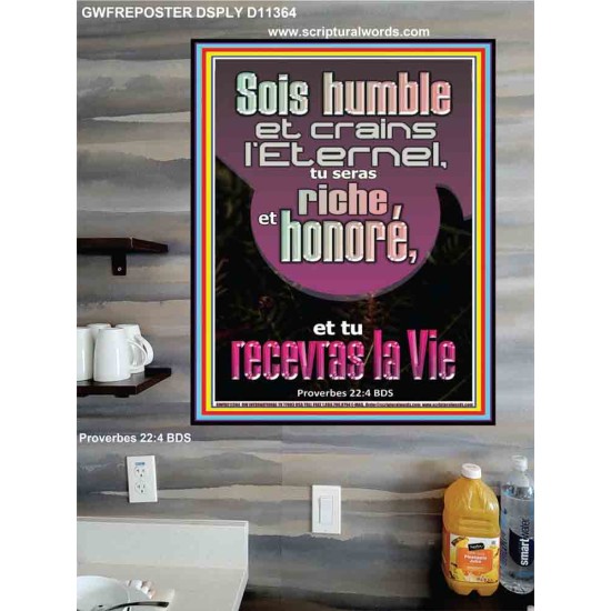 Sois humble et crains l'Eternel, Bible de puissance unique Poster (GWFREPOSTER11364) 