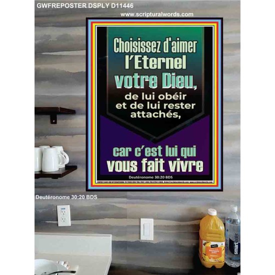 Choisissez d'aimer l'Eternel votre Dieu, de lui obéir Pouvoir éternel Poster (GWFREPOSTER11446) 