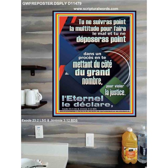 Tu ne suivras point la multitude pour faire le mal; Verset biblique Poster (GWFREPOSTER11479) 