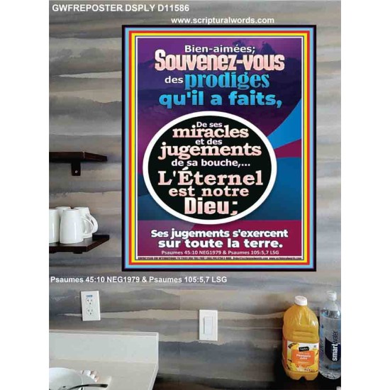 Souvenez-vous des prodiges qu'il a faits, De ses miracles et des jugements de sa bouche, Art chrétien contemporain Poster (GWFREPOSTER11586) 