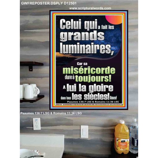 Celui qui a fait les grands luminaires, Écritures bibliques sur l'amour Poster (GWFREPOSTER12501) 