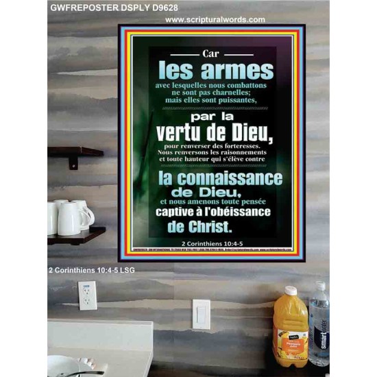 Car les armes avec lesquelles nous combattons ne sont pas charnelles;  Affiche murale du sanctuaire (GWFREPOSTER9628) 